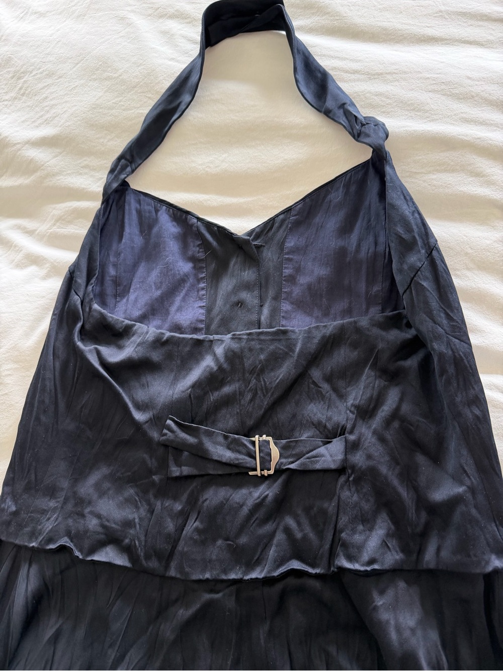 Marc Jacobs Dark Navy Silk Evening Gown- Deep Navy - Picture 3 of 5